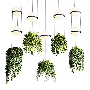 VIBIA Palma Pendant: Stylish Plant Light 3D model image 1 