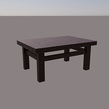 Minimalist Wooden Coffee Table 3D model image 1 