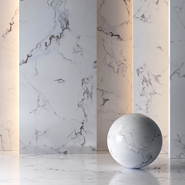 Seamless Light Marble Material 3D model image 1 