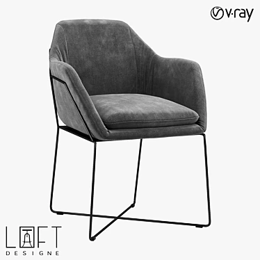 LoftDesigne Armchair 3999: Sleek and Stylish 3D model image 1 