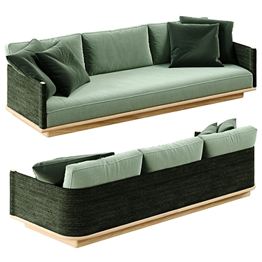 Kettal Giro 3-Seater Sofa: Corona7+Vray 3D model image 1 