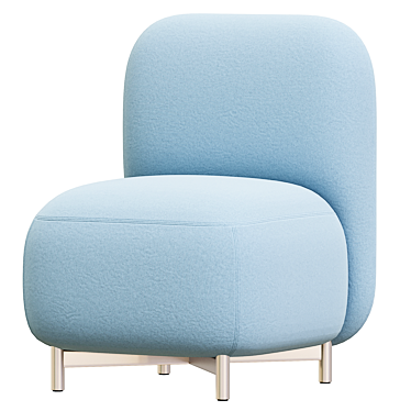 Sleek Upholstered Guest Chair 3D model image 1 