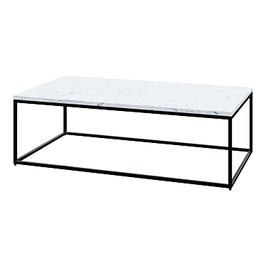 Elegant Marble Coffee Table 3D model image 1 