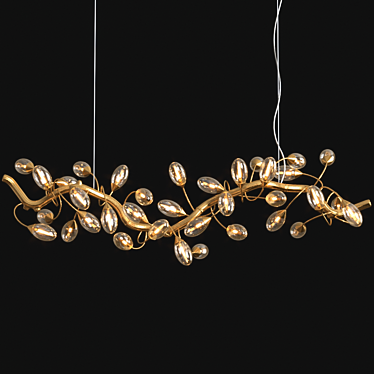 Elegant Lotus Pendant Lamp 3D model image 1 