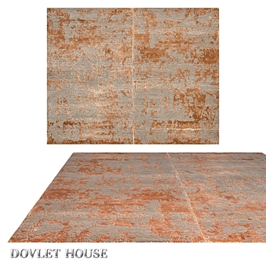 Double Carpet DOVLET HOUSE (Art 16480) | Luxurious Wool & Silk Blend 3D model image 1 