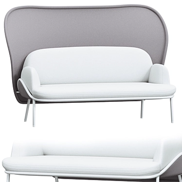 MDD MESH High-back Sofa: Stylish Comfort 3D model image 1 