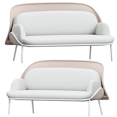 Modern Mesh 2-Seater Sofa 3D model image 1 