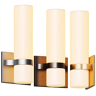 Modern Cylindrical Wall Sconce 3D model image 1 
