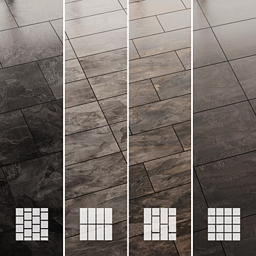 Slate Tiles Collection: Versatile Interior & Floor Tiles 3D model image 1 