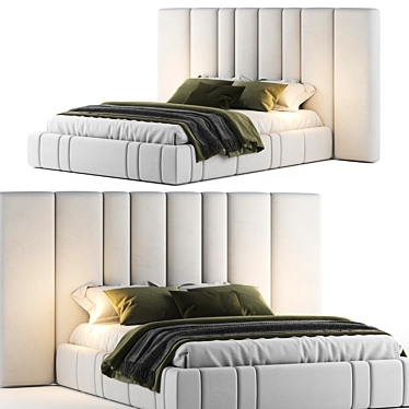 Contemporary Vibieffe Italo Bed 3D model image 1 