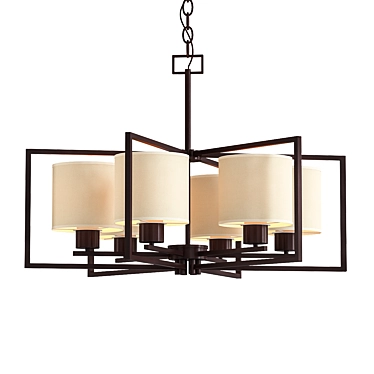 Elegant 6-Light Chandelier 3D model image 1 