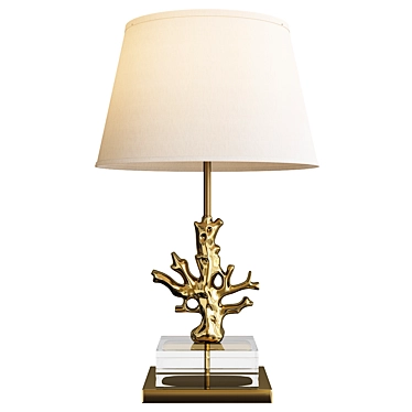 Delight Brass Table Lamp - Timeless Elegance 3D model image 1 