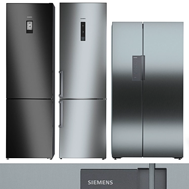 Siemens Refrigerator Set: 3 Appliances 3D model image 1 