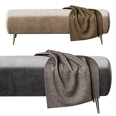 Elegant Ottoman in Three Colors 3D model image 1 