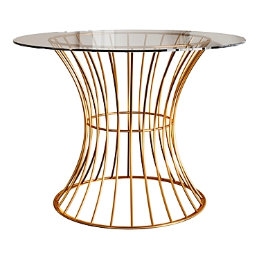 CosmoLiving Pedestal Dining Table 3D model image 1 