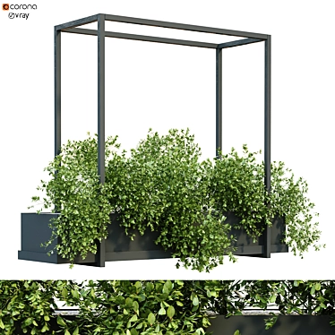 Green Oasis: Interior Plant Box Set 3D model image 1 