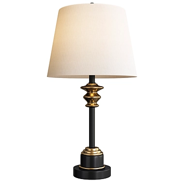 Modern Oil Rubbed Bronze Accent Lamp 3D model image 1 