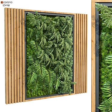 GreenWall Set 261: Vertical Plant Décor 3D model image 1 