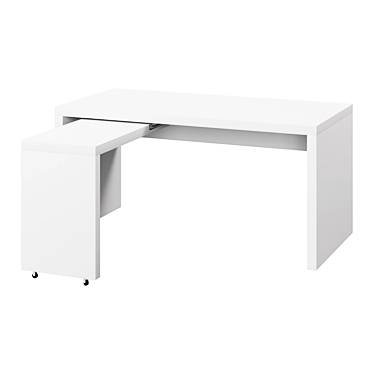 Modern MALM Desk with Drawer 3D model image 1 