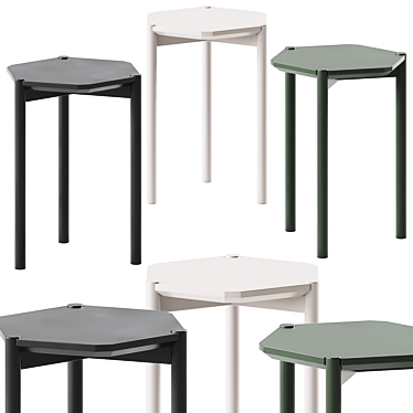 Hexa Modern Side Table 3D model image 1 