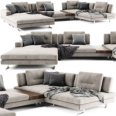 Blanche Ermes Composition D: Modern Modular Sofa 3D model image 1 