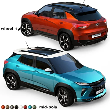 Mid-poly car Chevrolet Trailblazer 2022