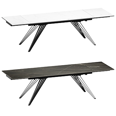 Parma Extendable Table with Ceramic Coating 3D model image 1 