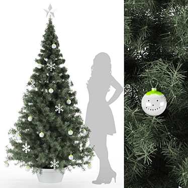 Christmas 3D Tree Decoration: VRay-Optimized, High-Quality 3D model image 1 