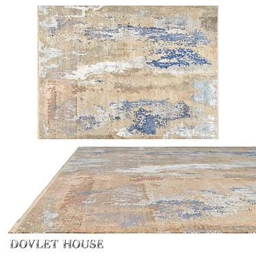 Title: Dazzling Wool & Art Silk Carpet | DOVLET HOUSE 3D model image 1 