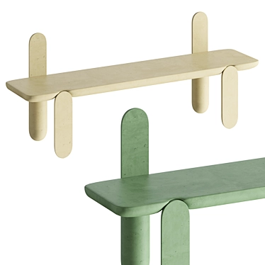 Cimento LIDO | Minimalistic Park Bench 3D model image 1 