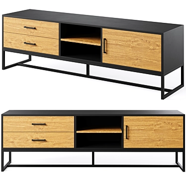 Pombal TV Unit by Cosmo: Stylish and Functional 3D model image 1 