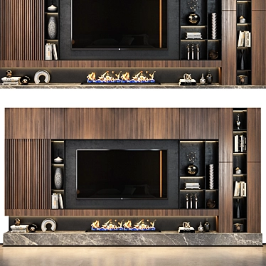 Modern TV Wall Decor Shelf 3D model image 1 