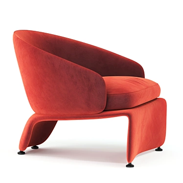 Modern Halley Armchair: Stylish Comfort 3D model image 1 