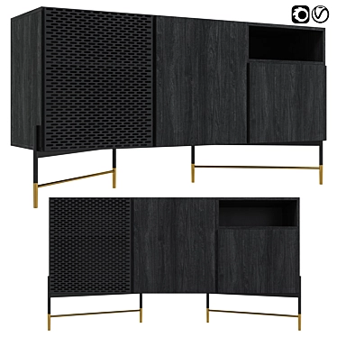 Modern Norfort Chest of Drawers 3D model image 1 
