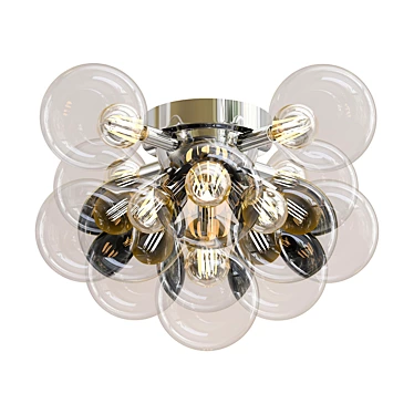 Elegant Lux Dea Ceiling Chandelier 3D model image 1 