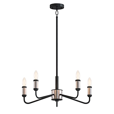 Cortlandt 5-Light Iron Chandelier 3D model image 1 