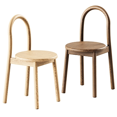Bobby Wooden Chair: Timeless Design 3D model image 1 