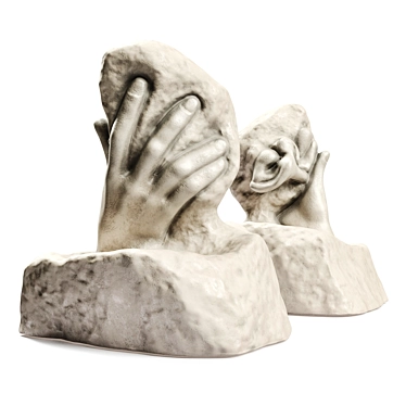 Ethereal Touch: Rodin's Divine Sculpture 3D model image 1 