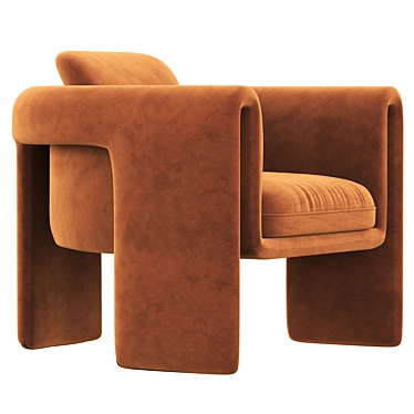 Elegant and Luxurious Floria Velvet Chair 3D model image 1 