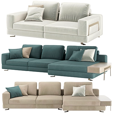 FELLINI Modular Sofa: Stylish Simplicity 3D model image 1 