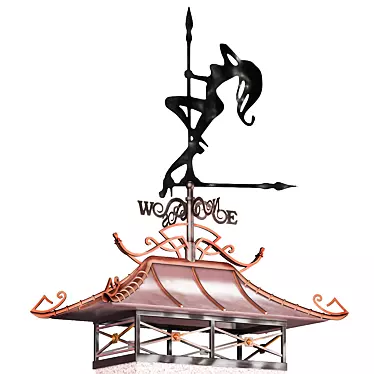 Weather Vane Chimney Cap 3D model image 1 