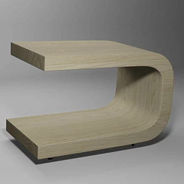 Curved Coffee Table 3D model image 1 