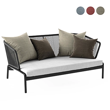 Modern Comfort: Roda Spool 2-seat Sofa 3D model image 1 