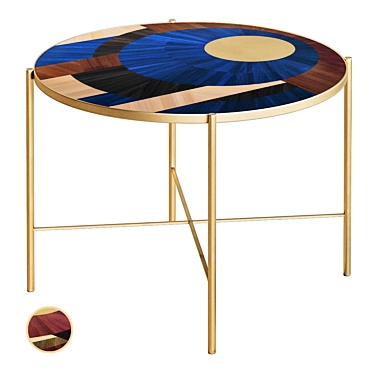 Solomia Straw Inlaid Coffee Table 3D model image 1 