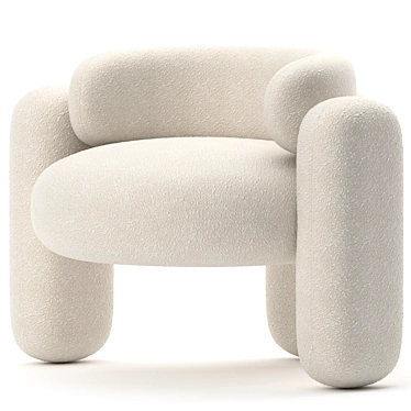 Embrace Armchair: Contemporary Comfort at Its Best 3D model image 1 