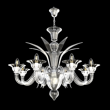 Venetian Lance Chandelier: Murano Glass, Exclusive Design 3D model image 1 