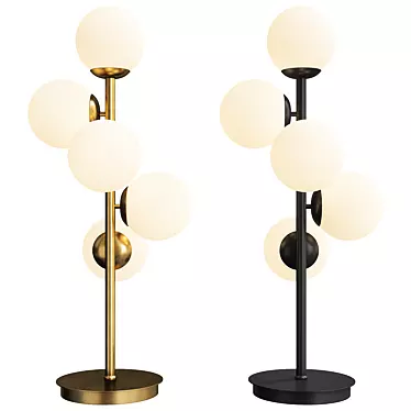 Modern Glass Globe Table Lamp 3D model image 1 