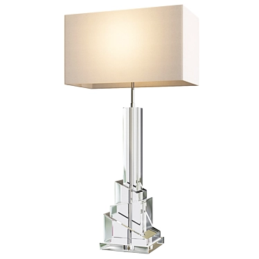 Elegant Crystal Glass Table Lamp 3D model image 1 