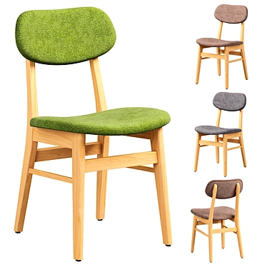 Elegant Ruby Dining Chair 3D model image 1 