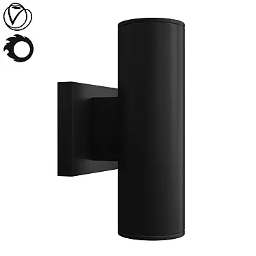 Cylinder LED Sconce: Versatile Indoor & Outdoor Lighting 3D model image 1 